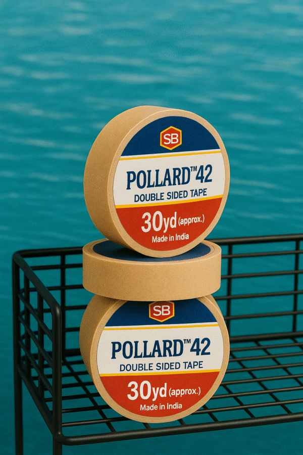 POLLARD 42 Double Sided Self Adhesive Tape – Strong Bonding for Craft, DIY & Office Use - Pack of 10 - Image 4