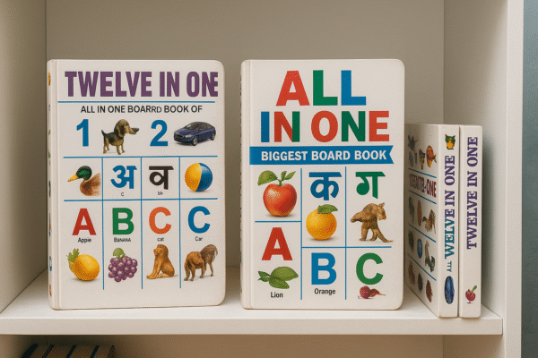 All-in-One & Twelve-in-One Big Board Books for Kids – Early Learning Combo (Hindi & English) - Image 3