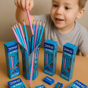 DOMS - X-Tra Super Dark Pencil – Extra Smooth, Deep Black Graphite for Bold Writing & Drawing