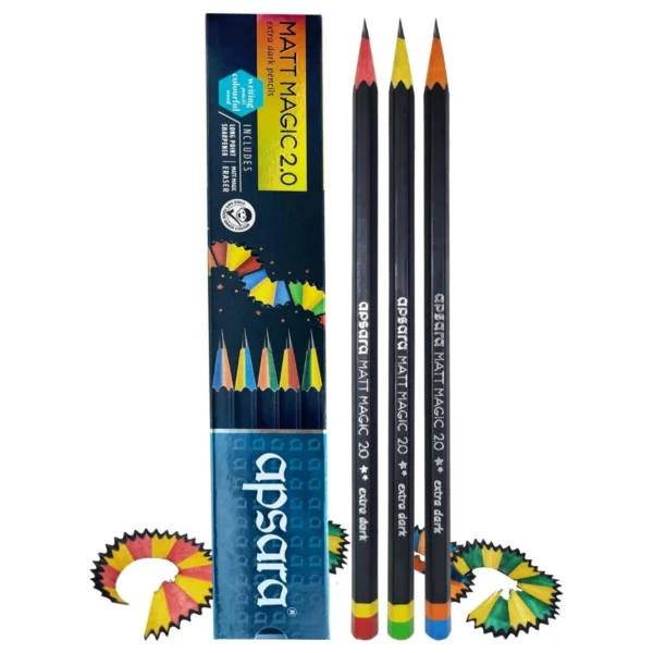 Apsara Matt Magic Extra Dark Pencils – Bold Writing with a Magical Touch