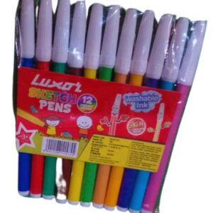 Luxor Coloured Sketch Pen Set – Vibrant & Smooth Drawing Pens for Kids & Artists