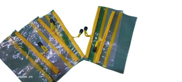 Transparent Mesh Zipper Pouch – Set of Multipurpose Storage Bags - Pack of 10