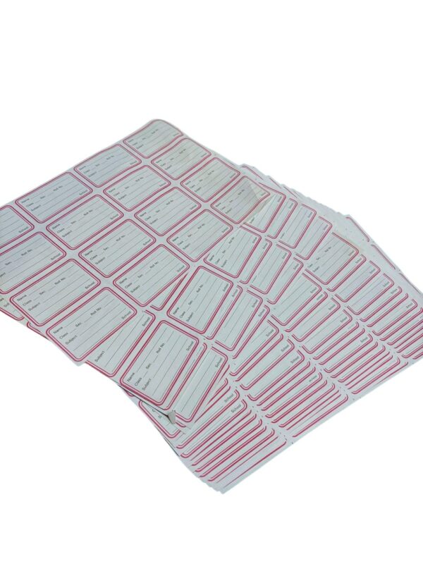 Customizable Name Slip Stickers – Waterproof, Self-Adhesive Labels for School & Home - 20 Packs
