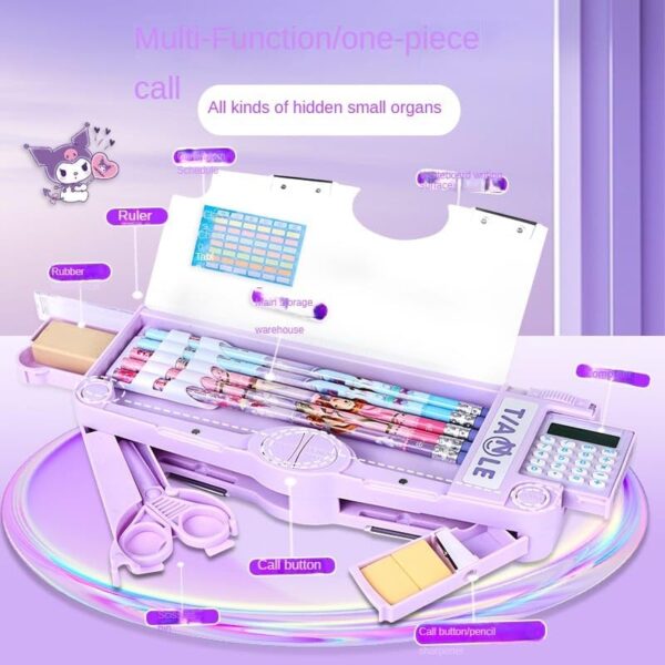 Multifunctional Pencil Box with Calculator – Smart Storage for Students - Image 2